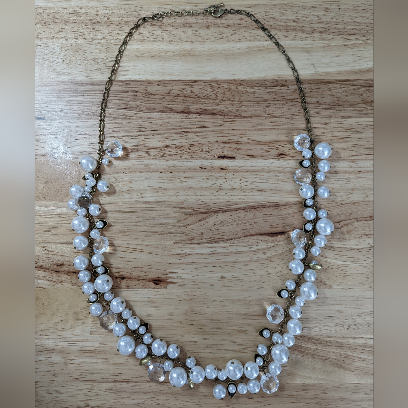 Chloe Isabel Pearl Crystal Drops Long Necklace 12$